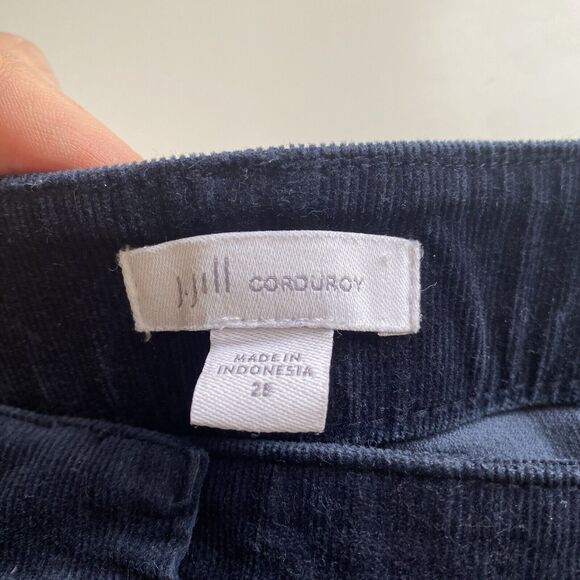 J. Jill Corduroy Pants Plus Size 28 Navy Blue Ankle Minimalist Classic Indie - Picture 6 of 8